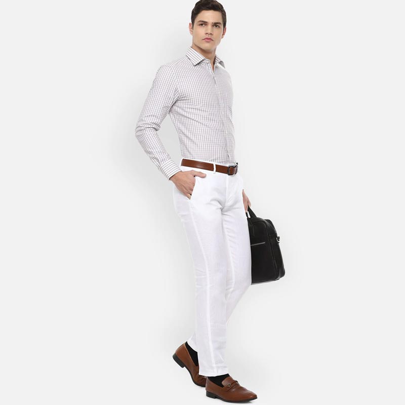 White slim fit premium suit trousers  River Island