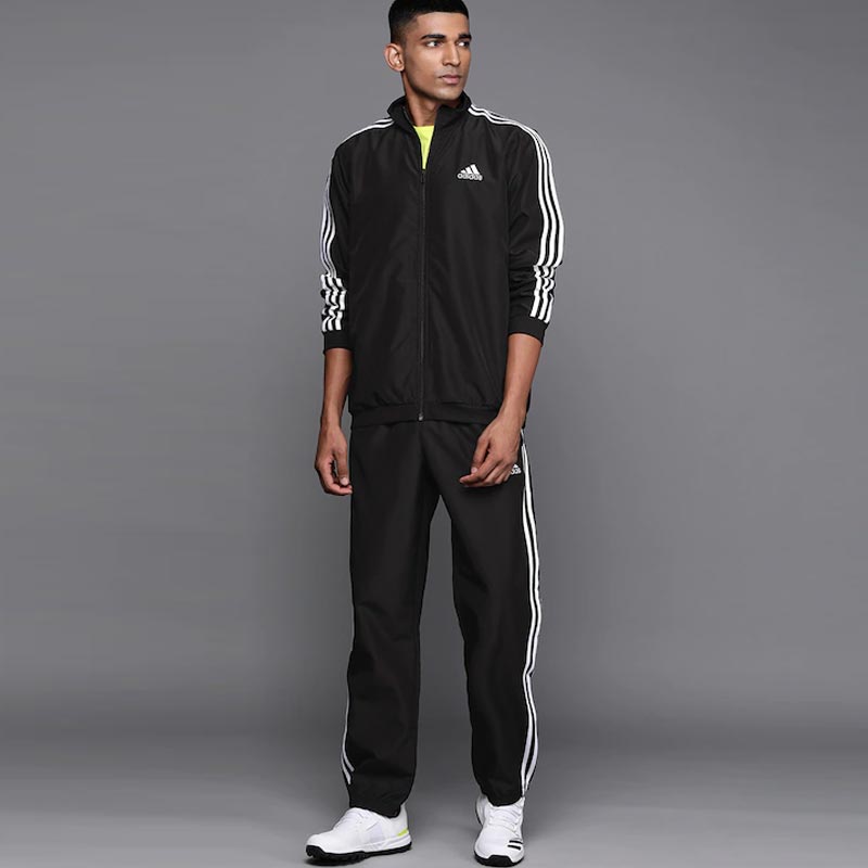 Men Black 3 Stripes TrackSuit - LIGHTSTORM FUSION SOLUTIONS PRIVATE LIMITED